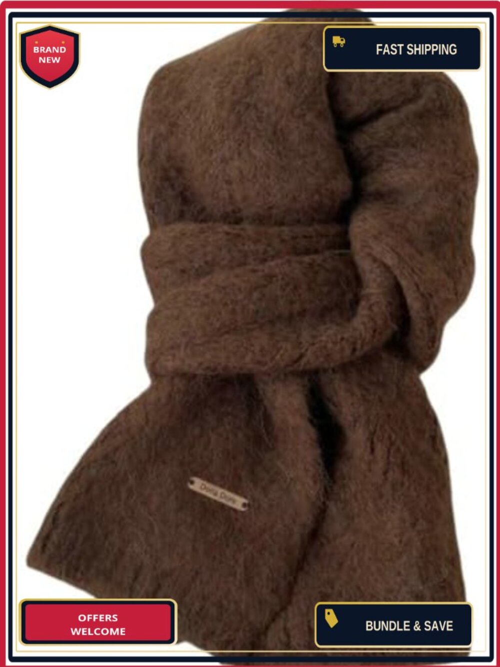 Wool Blend Knitted Scarf Women Warm Winter Wrap Pashmina Shawl Shoulder Cape